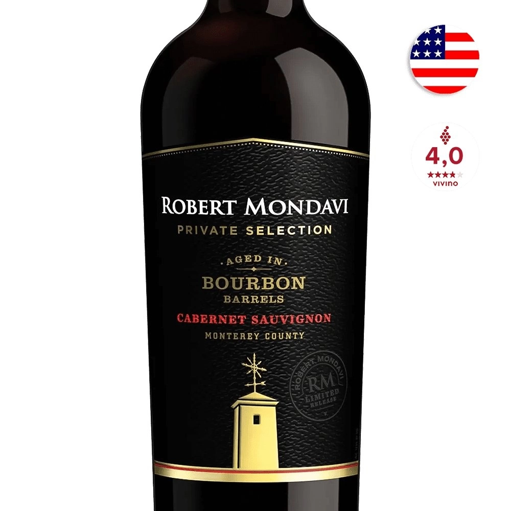 vinho tinto robert mondavi cabernet sauvignon private selection bourbon barrels