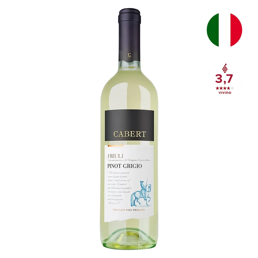 Vinho Branco Pinot Grigio Friuli Cabert DOC 2022