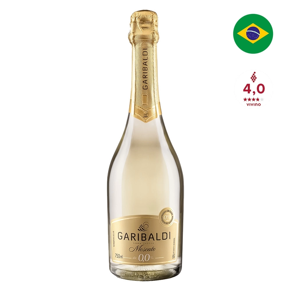 Espumante Garibaldi Moscato Branco S/Álcool